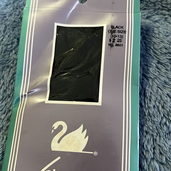 Vintage Gloria Vanderbilt Sheer Knee HI’s Black One Size - Picture 3 of 5